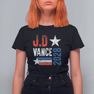 J.D Vance 2028 T Shirt For Women Vintage US Presidential Election Star TS11 Black Print Your Wear