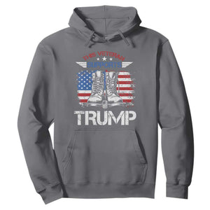 Trump Supporter Hoodie This Veteran Supports Trump American Flag TS11 Charcoal Print Your Wear
