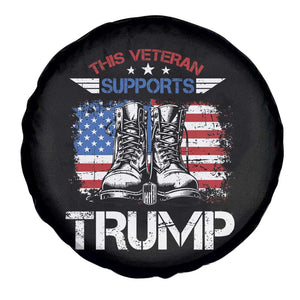 Trump Supporter Spare Tire Cover This Veteran Supports Trump American Flag TS11 Print Your Wear