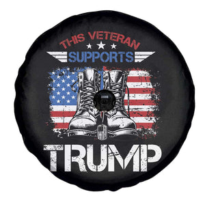 Trump Supporter Spare Tire Cover This Veteran Supports Trump American Flag TS11 Print Your Wear