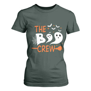 Halloween T Shirt For Women The Boo Crew Trick Or Treat Ghost Squad TS11 Dark Forest Green Print Your Wear