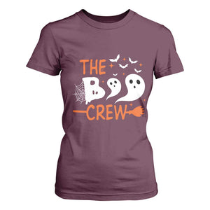 Halloween T Shirt For Women The Boo Crew Trick Or Treat Ghost Squad TS11 Maroon Print Your Wear