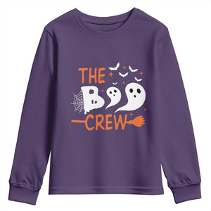 Halloween Youth Sweatshirt The Boo Crew Trick Or Treat Ghost Squad TS11 Purple Print Your Wear