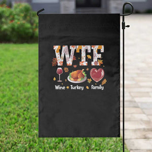 Thanksgiving Garden Flag WTF Wine Turkey Family Autumn Season Leaves TS11 Print Your Wear
