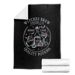 Halloween Witch Drinks Throw Blanket Witches Brew Drink Co Since 1543 TS11 Black Print Your Wear