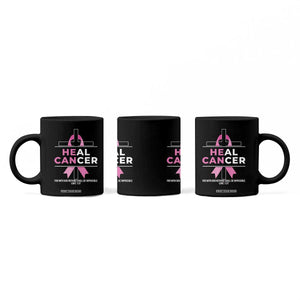 Male Breast Cancer Coffee Mug He Can Heal Cancer Christian Pink Ribbon TS11 Print Your Wear