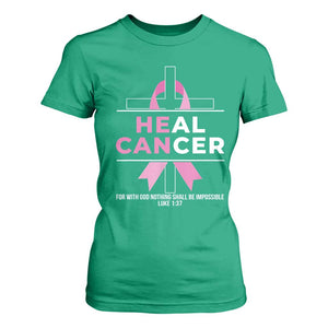 Male Breast Cancer T Shirt For Women He Can Heal Cancer Christian Pink Ribbon TS11 Irish Green Print Your Wear