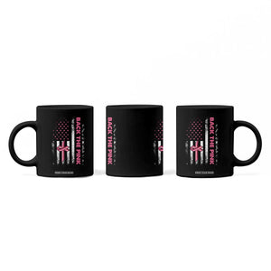 Breast Cancer Awareness Coffee Mug Back The Pink Warrior American Flag TS11 Print Your Wear