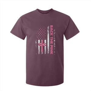 Breast Cancer Awareness T Shirt For Kid Back The Pink Warrior American Flag TS11 Maroon Print Your Wear