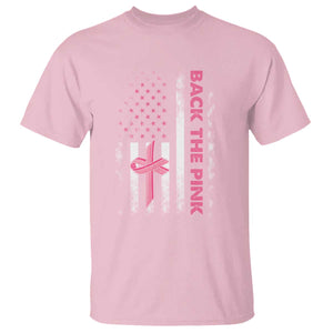 Breast Cancer Awareness T Shirt Back The Pink Warrior American Flag TS11 Light Pink Print Your Wear