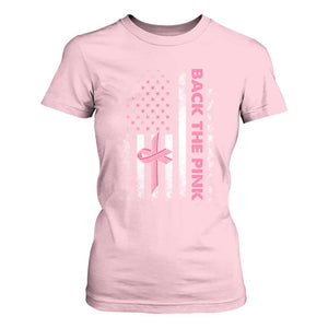 Breast Cancer Awareness T Shirt For Women Back The Pink Warrior American Flag TS11 Light Pink Print Your Wear