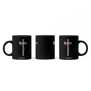 Christian Faith Breast Cancer Awareness Coffee Mug Pink Ribbon Christian Cross TS11 Print Your Wear
