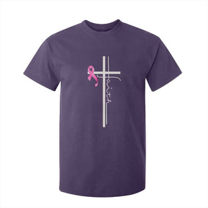 Christian Faith Breast Cancer Awareness T Shirt For Kid Pink Ribbon Christian Cross TS11 Purple Print Your Wear