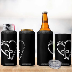 Jesus The Way The Truth The Life 4 in 1 Can Cooler Tumbler Christian Cross With Heart TS11 Print Your Wear