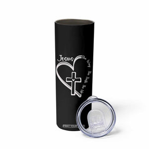 Jesus The Way The Truth The Life Skinny Tumbler Christian Cross With Heart TS11 Print Your Wear