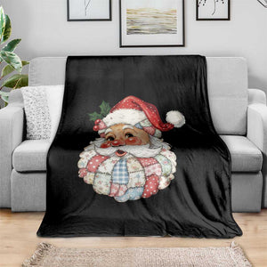Vintage Retro Patchwork Santa Xmas Throw Blanket Merry Christmas Holiday TS11 Print Your Wear
