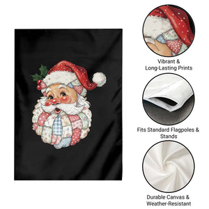 Vintage Retro Patchwork Santa Xmas Garden Flag Merry Christmas Holiday TS11 Print Your Wear