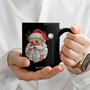Vintage Retro Patchwork Santa Xmas Coffee Mug Merry Christmas Holiday TS11 Print Your Wear