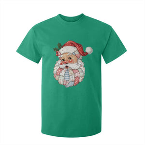 Vintage Retro Patchwork Santa Xmas T Shirt For Kid Merry Christmas Holiday TS11 Irish Green Print Your Wear