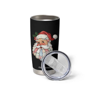 Vintage Retro Patchwork Santa Xmas Tumbler Cup Merry Christmas Holiday TS11 Print Your Wear