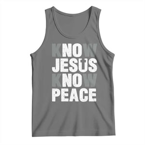 Christian Know Jesus Know Peace Tank Top Religion God Church Bible TS11 Black Heather Print Your Wear