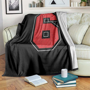 Number 6 Throw Blanket Fan Varsity Sports Team 67 Jersey Number TS11 Print Your Wear