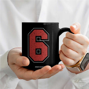 Number 6 Coffee Mug Fan Varsity Sports Team 67 Jersey Number TS11 Print Your Wear