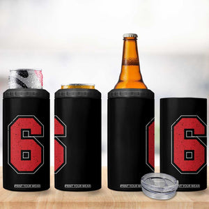 Number 6 4 in 1 Can Cooler Tumbler Fan Varsity Sports Team 67 Jersey Number TS11 Print Your Wear