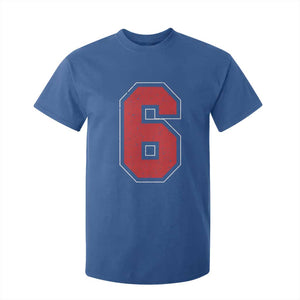 Number 6 T Shirt For Kid Fan Varsity Sports Team 67 Jersey Number TS11 Royal Blue Print Your Wear