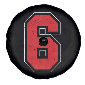 Number 6 Spare Tire Cover Fan Varsity Sports Team 67 Jersey Number TS11 Print Your Wear