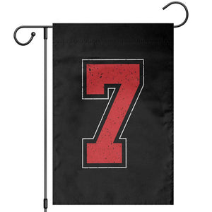 Number 7 Garden Flag Fan Varsity Sports Team 67 Jersey Number TS11 Black Print Your Wear