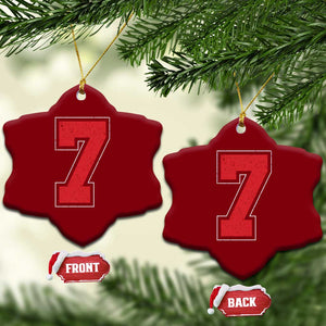 Number 7 Ceramic Ornament Fan Varsity Sports Team 67 Jersey Number TS11 Print Your Wear