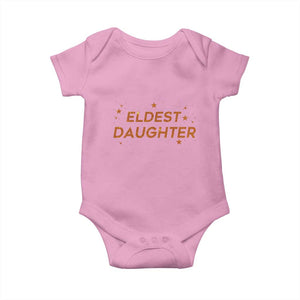 Eldest Daughter Baby Onesie Trendy Life of A Daughter TS11 Light Pink Print Your Wear