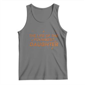 Funny The Life Of The Youngest Daughter Tank Top Sparkle Star TS11 Black Heather Print Your Wear
