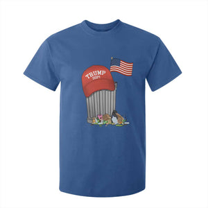 Funny Trump Garbage 2024 T Shirt For Kid Vintage Trash Bin American Flag TS11 Royal Blue Print Your Wear