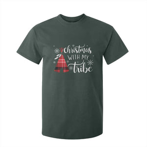 Funny Christmas Native American T Shirt For Kid Christmas With My Tribes TS11 Dark Forest Green Print Your Wear