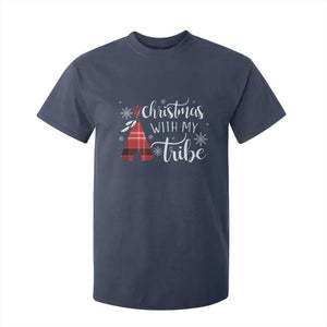 Funny Christmas Native American T Shirt For Kid Christmas With My Tribes TS11 Navy Print Your Wear