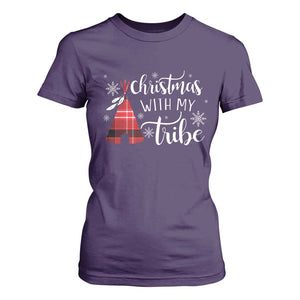 Funny Christmas Native American T Shirt For Women Christmas With My Tribes TS11 Purple Print Your Wear