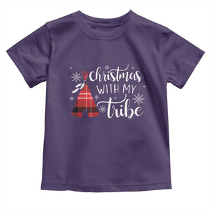Funny Christmas Native American Toddler T Shirt Christmas With My Tribes TS11 Purple Print Your Wear