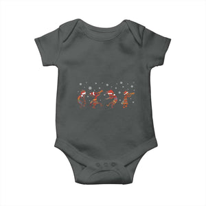 Funny Christmas Native American Baby Onesie Santa Kokopeli Snowflake TS11 Dark Heather Print Your Wear