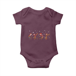 Funny Christmas Native American Baby Onesie Santa Kokopeli Snowflake TS11 Maroon Print Your Wear