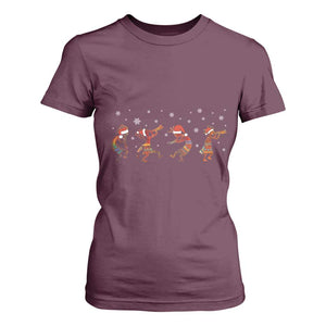 Funny Christmas Native American T Shirt For Women Santa Kokopeli Snowflake TS11 Maroon Print Your Wear