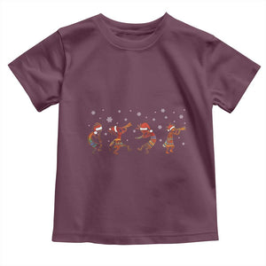 Funny Christmas Native American Toddler T Shirt Santa Kokopeli Snowflake TS11 Maroon Print Your Wear