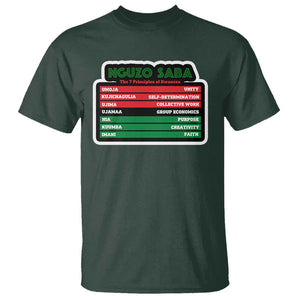 Nguzo Saba The 7 Principles Of Kwanzaa T Shirt TS11 Dark Forest Green Print Your Wear