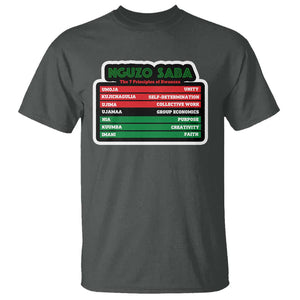 Nguzo Saba The 7 Principles Of Kwanzaa T Shirt TS11 Dark Heather Print Your Wear