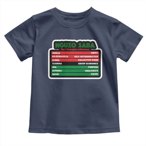 Nguzo Saba The 7 Principles Of Kwanzaa Toddler T Shirt TS11 Navy Print Your Wear