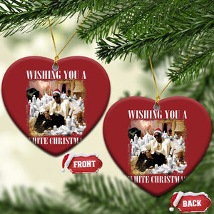 Funny Dirty Santa Diddy Xmas Christmas Ornament Wishing You A White Xmas Santa Hat TS11 Heart Red Print Your Wear