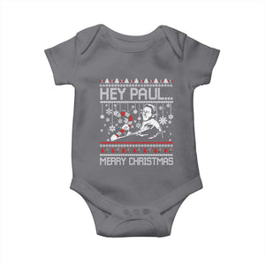 Funny Christmas Psycho Baby Onesie Hey Paul Merry Christmas Serrial Killer Movie TS11 Charcoal Print Your Wear