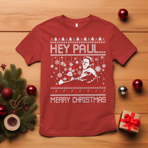 Funny Christmas Psycho T Shirt Hey Paul Merry Christmas Serrial Killer Movie TS11 Red Print Your Wear