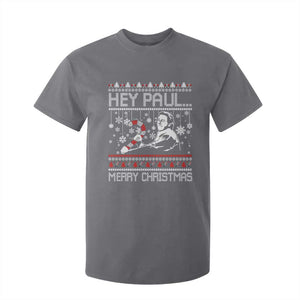Funny Christmas Psycho T Shirt For Kid Hey Paul Merry Christmas Serrial Killer Movie TS11 Charcoal Print Your Wear